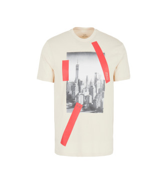 Armani Exchange Foto-beige T-shirt