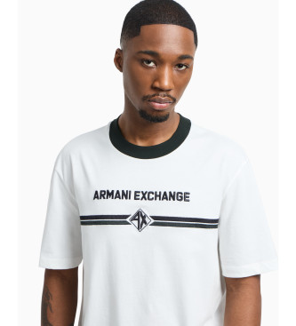 Armani Exchange Camiseta logotipo blanco