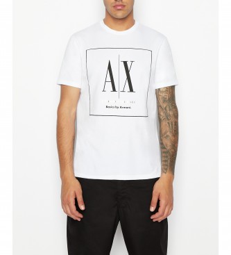 Armani Exchange T-shirt grande logtipo branco