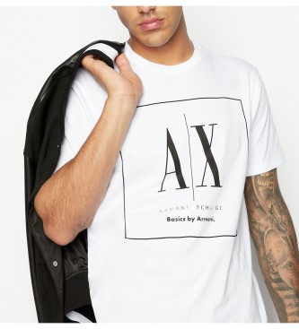 Armani Exchange T-shirt grande logtipo branco