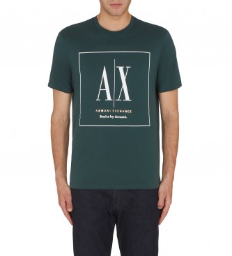 Armani Exchange T-shirt stort logo grn