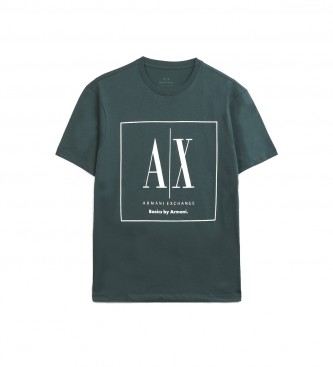 Armani Exchange T-shirt grande logtipo verde