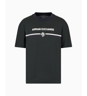 Armani Exchange T-shirt com logtipo preto