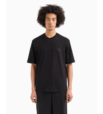 Armani Exchange Majica z logotipom črna