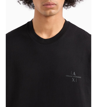 Armani Exchange Majica z logotipom črna