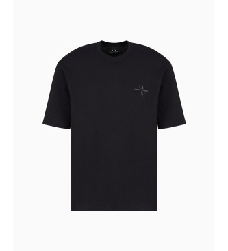 Armani Exchange Majica z logotipom črna