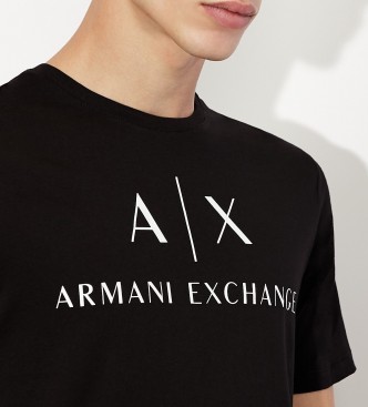 Armani Exchange T-shirt à manches courtes et à col roulé noir