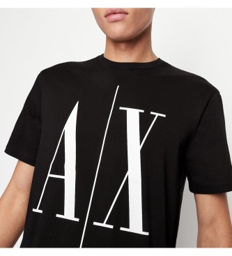 Armani Exchange T-shirt à manches courtes et col ras du cou ICON noir