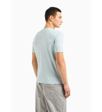 Armani Exchange Blaues Strick-T-Shirt