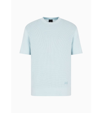 Armani Exchange T-shirt bleu en maille