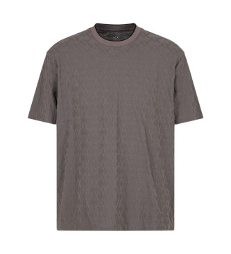 Armani Exchange Regular Fit T-Shirt mit kontrastierendem Rundhalsausschnitt ASV grau