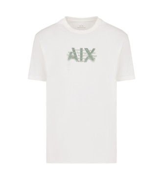 Armani Exchange Normal geschnittenes T-Shirt mit urbanem Militr-Logo aus weier Baumwolle ASV