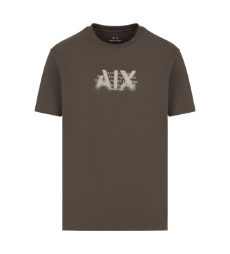 Armani Exchange T-shirt i normal passform med urban militrlogotyp i grn ASV-bomull