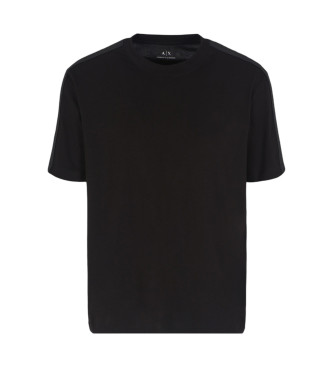 Armani Exchange Regular fit thick cotton T-shirt with black ASV logo stripes