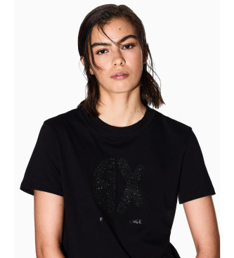 Armani Exchange T-shirt nera vestibilit regolare