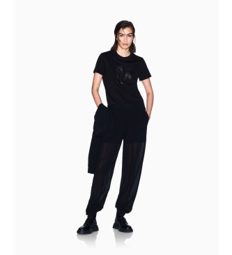 Armani Exchange T-shirt nera vestibilit regolare