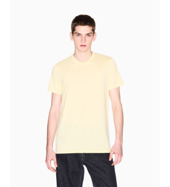 Armani Exchange Pima cotton slim fit t-shirt yellow