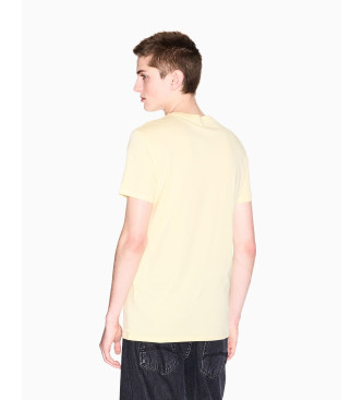 Armani Exchange Pima cotton slim fit t-shirt yellow