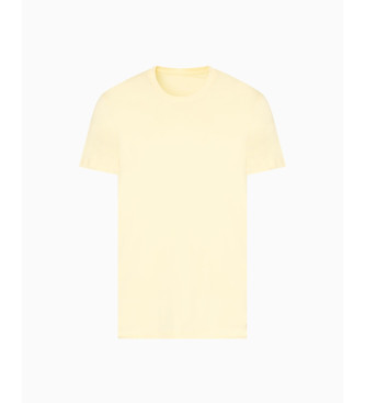Armani Exchange Pima cotton slim fit t-shirt yellow