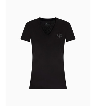 Armani Exchange T-shirt de corte justo preta