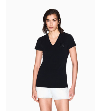 Armani Exchange T-shirt de corte justo preta