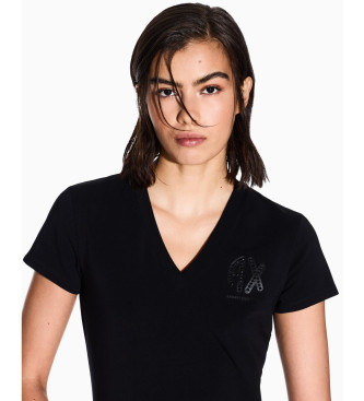Armani Exchange T-shirt de corte justo preta