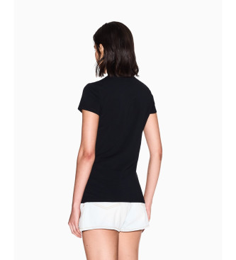Armani Exchange T-shirt de corte justo preta