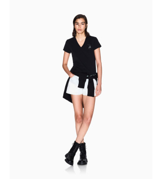 Armani Exchange T-shirt de corte justo preta