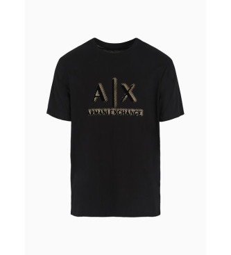 Armani Exchange Camisetas de corte estndar negro