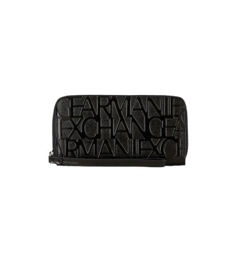 Armani Exchange Czarny koronkowy portfel