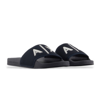 Armani Exchange Flip-flops Knit+ logo marinbl