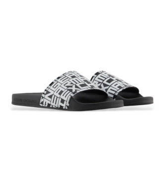 Armani Exchange Flip-flops logotyp svart, vit