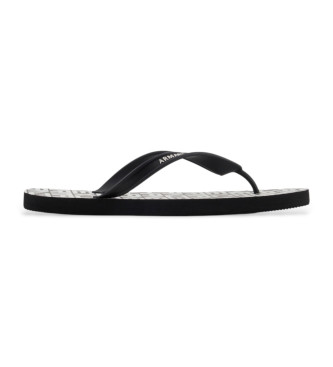 Armani Exchange Tongs logo noir, blanc