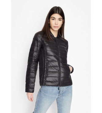 Armani Exchange Quilted zipped jacket black