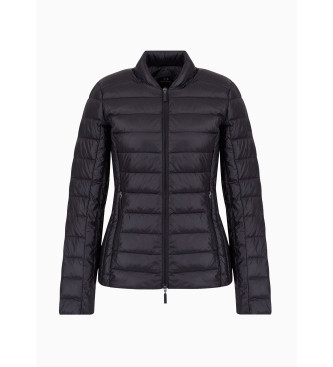 Armani Exchange Quiltet jakke med lynls, sort