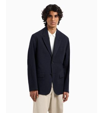 Armani Exchange Veste simple poitrine marine