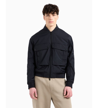 Armani Exchange Giacca con tasca maxi blu navy