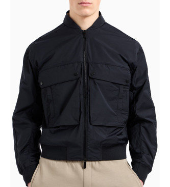 Armani Exchange Giacca con tasca maxi blu navy