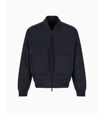 Armani Exchange Giacca con tasca maxi blu navy