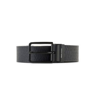 Armani Exchange Leather belt Thick navy
