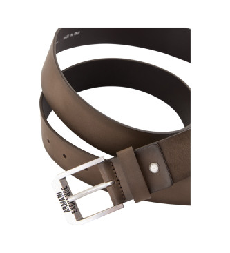 Armani Exchange Leather Belt Tongue Green