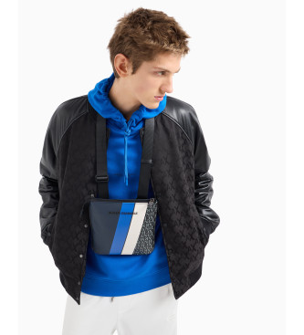 Armani Exchange Giacca nera con monogramma