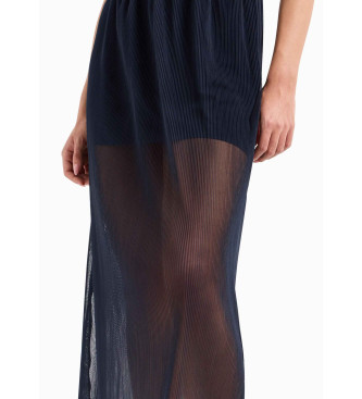 Armani Exchange Navy midi skirt