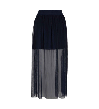 Armani Exchange Navy midi skirt