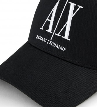 Armani Exchange ICON Logo-Baumwollmtze schwarz
