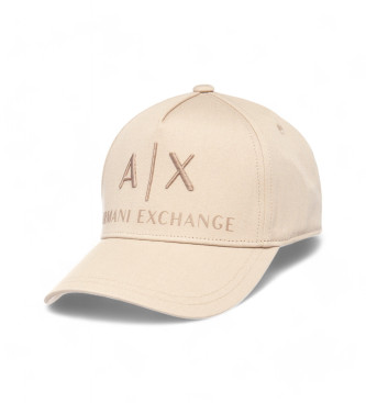 Armani Exchange Beige broderad keps