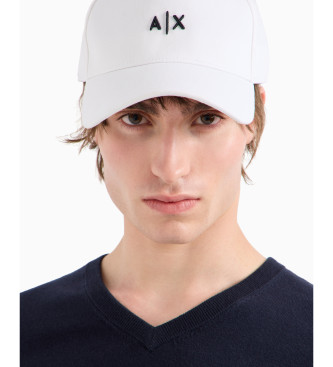 Armani Exchange Witte katoenen muts