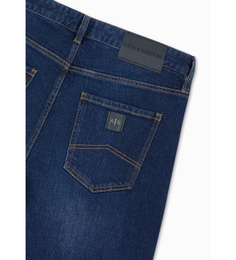 Armani Exchange Niebieskie jeansy slim