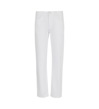 Armani Exchange Białe jeansy slim