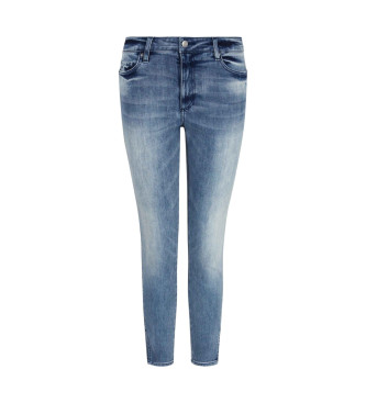 Armani Exchange Niebieskie dżinsy superskinny